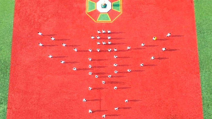 Formasi Garuda Paskibraka Kabupaten Bekasi Warnai Upacara Harlah Pancasila 2026